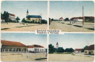 Perbete, Pribeta; utcaképek, templom / street views, church (EK)