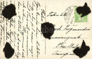 1913 Siklós, Pécsi utca, Reif Miksa üzlete, Takarék és Hitelbank, Otthon kávéház. Kiadja Feiler Mari...