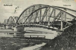 1917 Gyékényes, Dráva híd (EB)