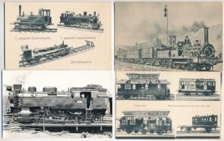 18 db RÉGI csehszlovák vasúti motívumlapok, gőzmozdonyok (főleg Alfred Luft fotói) / 18 pre-1950 Cze...