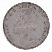 Német Államok / Szászország-Albertine 1869B Tallér Ag "János" (18,53g) T:1-,2 patina, kis ...