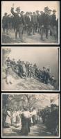cca 1900 Óvárifürdő, életképek, 3 db fotó, 9×12 cm