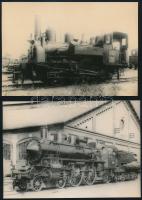 MÁV-mozdonyok, 3 db fotó, különböző méretben