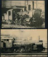 MÁV-mozdonyok, 3 db fotó, különböző méretben
