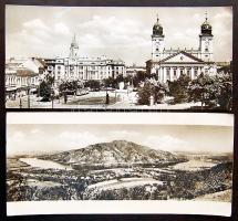 355 db modern városképes lap, magyar és külföldi, közte 61 díjjegyes