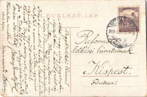 1919 Sátoraljaújhely, Molnár István utca, reklám poszter (fa)