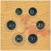 2009. 5Ft-200Ft "Haydn" (7xklf) forgalmi érme sor, benne "Joseph Haydn" Ag emlék...