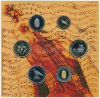 2009. 5Ft-200Ft "Haydn" (7xklf) forgalmi érme sor, benne "Joseph Haydn" Ag emlék...