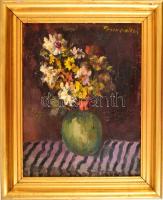 Bornemisza László (1910-1995): Virágcsendélet. Olaj, vászon, keretben, 43×33 cm