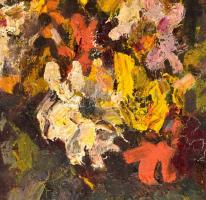 Bornemisza László (1910-1995): Virágcsendélet. Olaj, vászon, keretben, 43×33 cm