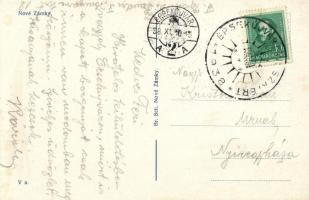 1938 Érsekújvár, Nové Zámky; iskola / school + "1938 Érsekújvár visszatért" So. Stpl
