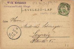 1901 Herkulesfürdő, Herkulesbad, Baile Herculane; Cserna. Kiadja R. Krizsány / Cerna river (EM)