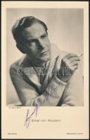 Ernst von Klipstein német színész saját kézzel aláírt fotólap / German actor autograph signed photo postcard