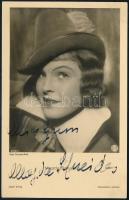 Magda Schneider német színésznő saját kézzel aláírt fotólap / German actress autograph signed photo postcard