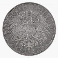 Német Államok / Szászország 1904E 2M Ag "György halála" (11,12g) T:2 / German States / Sax...