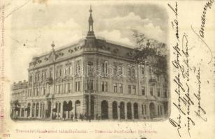 1898 Temesvár, Timisoara; Józsefvárosi Takarékpénztár. Moravetz Gyula kiadása / Temesvár-Josefstädter Sparcassa / savings bank in Iosefin  (EB)