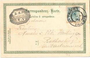 1900 Trieste, Trieszt; Molo S. Carlo / Port. Art Nouveau litho (EK)