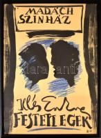 Borsos Miklós (1906-1990): Illés Endre: Festett egek, színházi plakátterv, tus, jelzett ("BM&qu...