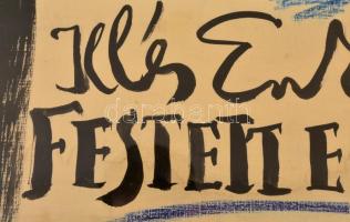 Borsos Miklós (1906-1990): Illés Endre: Festett egek, színházi plakátterv, tus, jelzett ("BM&qu...