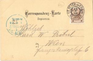 1898 Pivka, St. Petra na Krasu, San Pietro del Carso, St. Peter in Krain; railway station, church. W...