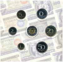 2006. 1Ft-100Ft (8xklf) forgalmi sor szettben, benne 1946-os 1Ft Ag "Hatvanéves a Forint" ...