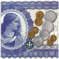 2006. 1Ft-100Ft (8xklf) forgalmi sor szettben, benne 1946-os 1Ft Ag "Hatvanéves a Forint" ...