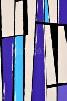 Frank Magda (1914-1997): Kompozíció 1989. Szitanyomat, papír, jelzett, 39,5×27,5 cm