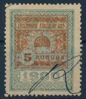 1900 Értékpapír forgalmi adó 5K bélyeg (10.000) / 5K fiscal stamp