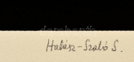 Halász Szabó Sándor (1920-1997): Absztrakt formák. Szitanyomat (22/30), papír, jelzett, 31×26 cm