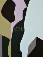 Halász Szabó Sándor (1920-1997): Absztrakt formák. Szitanyomat (22/30), papír, jelzett, 31×26 cm