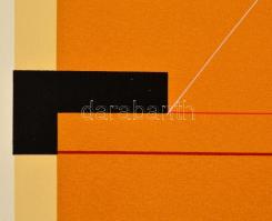 Konok Tamás (1930-): Definíció. Szitanyomat (5/40), papír, jelzett, 27,5×27,5 cm