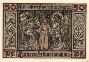 Német Birodalom/Weimari Köztársaság Eisenach 1921. 50Pf (6x) 6klf, teljes sor T:I