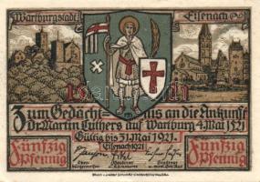 Német Birodalom/Weimari Köztársaság Eisenach 1921. 50Pf (6x) 6klf, teljes sor T:I