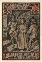 Német Birodalom/Weimari Köztársaság Eisenach 1921. 50Pf (6x) 6klf, teljes sor T:I