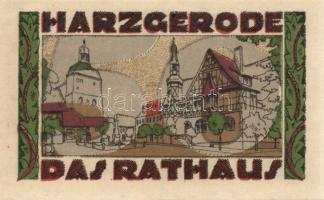 Német Birodalom/Weimari Köztársaság Harzgerode 1921. 25Pf + 50Pf + 75Pf 3klf, teljes sor T:I