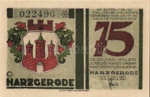 Német Birodalom/Weimari Köztársaság Harzgerode 1921. 25Pf + 50Pf + 75Pf 3klf, teljes sor T:I