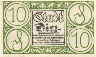 Német Birodalom/Weimari Köztársaság Diez 1920. 10Pf + 25Pf + 50Pf 3klf, teljes sor T:I