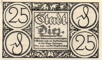 Német Birodalom/Weimari Köztársaság Diez 1920. 10Pf + 25Pf + 50Pf 3klf, teljes sor T:I