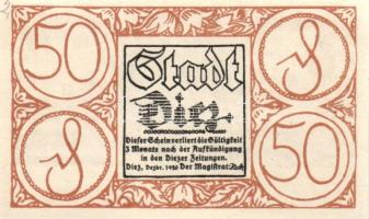 Német Birodalom/Weimari Köztársaság Diez 1920. 10Pf + 25Pf + 50Pf 3klf, teljes sor T:I