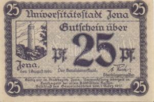 Német Birodalom/Weimari Köztársaság Jena 1920. 10Pf + 25Pf + 50Pf 3klf, teljes sor T:I