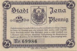 Német Birodalom/Weimari Köztársaság Jena 1920. 10Pf + 25Pf + 50Pf 3klf, teljes sor T:I