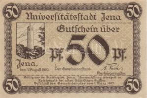 Német Birodalom/Weimari Köztársaság Jena 1920. 10Pf + 25Pf + 50Pf 3klf, teljes sor T:I