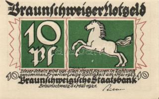 Német Birodalom/Weimari Köztársaság Braunschweig 1921. 10Pf + 25Pf + 50Pf + 75Pf 4klf, teljes sor T:I