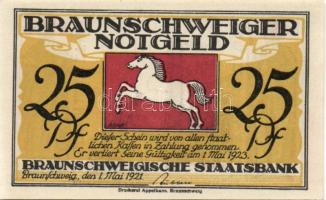 Német Birodalom/Weimari Köztársaság Braunschweig 1921. 10Pf + 25Pf + 50Pf + 75Pf 4klf, teljes sor T:...