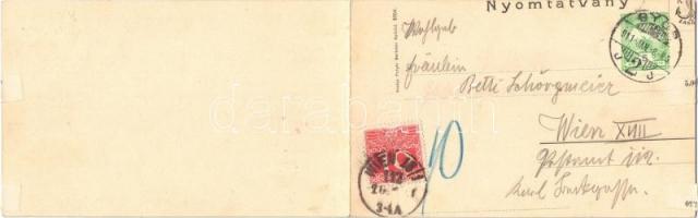 1911 Győr, Magyar vagongyár és gépgyár, iparvasút. Kiadja Polgár Bertalan, kihajtható panorámalap / ...