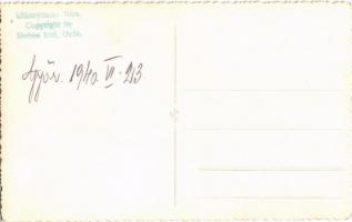 1940 Győr, 118. Telefongyári Dalkör felvonulása. Dobos Fotó, photo