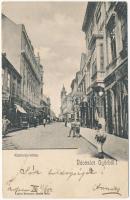 1903 Győr, Kazinczy utca, Baumgartner üzlete (ázott / wet damage)