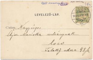 1903 Győr, Kazinczy utca, Baumgartner üzlete (ázott / wet damage)