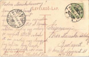 1906 Győr, Üdvözlet. Berecz Viktor kiadása, Art Nouveau (EK)