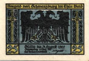 Német Birodalom/Weimari Köztársaság Schwarzburg 1922. 25Pf (2x) + 50Pf (5x)7klf, teljes sor T:I